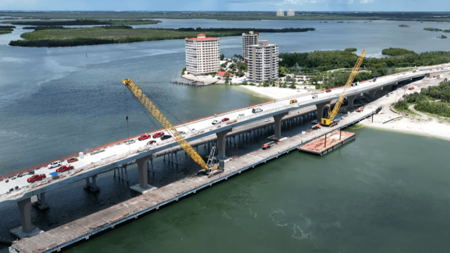 You are currently viewing Big Carlos Bridge Update | Fort Myers Beach August 2025 Drone Footage & Progress
